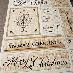 Timeless Treasures Christmas Fabric Panel | Heartfelt Holidays | Gift Tags